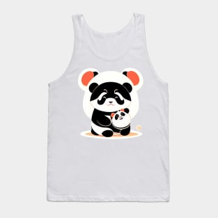 Cute Panda Mom with Baby Panda Tank Top